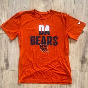 NIKE DRI FIT Chicago Bears DA BEARS NFL Football Short Sleeve T Shirt NWOT